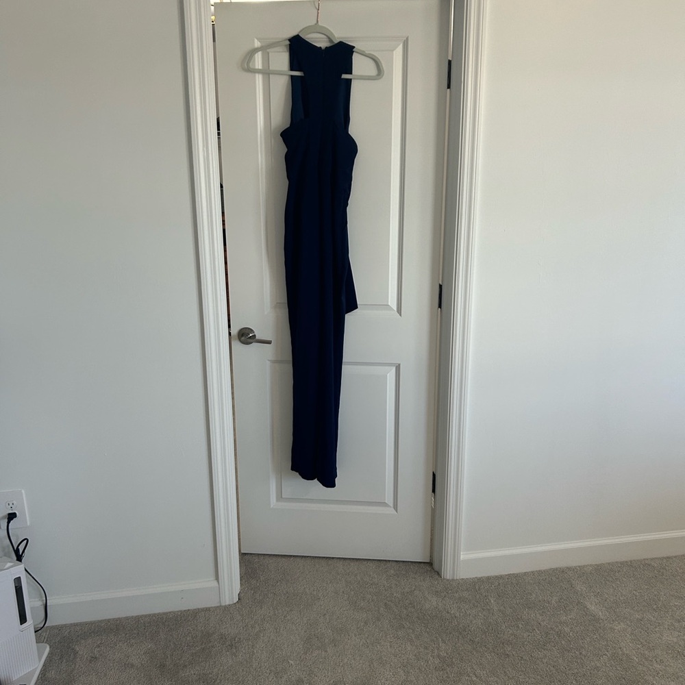 Chic Deep Blue Sleeveless Jumpsuit - Picture 2 of 4